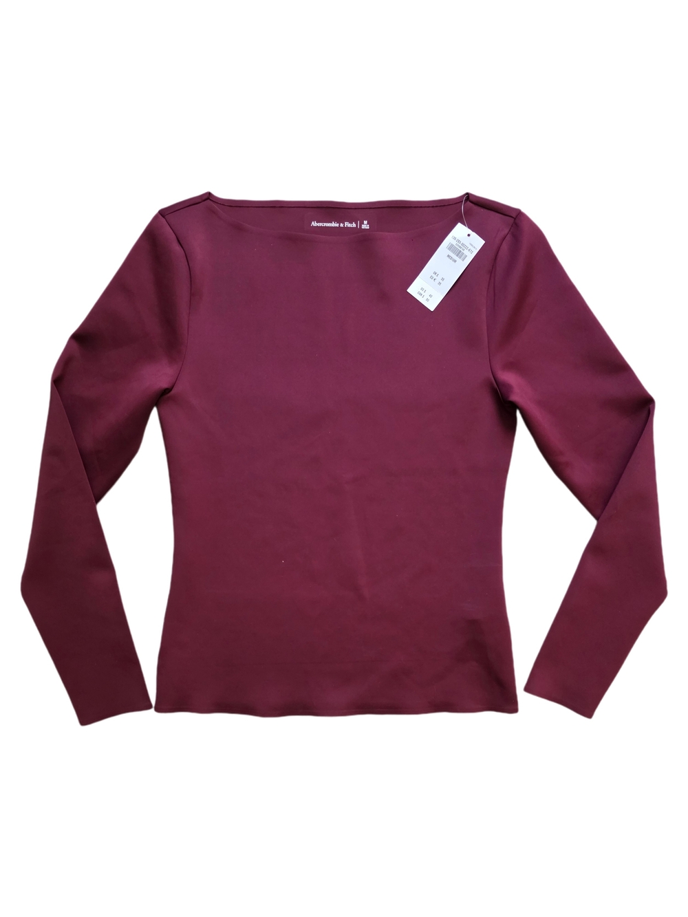 Abercrombie & Fitch Sculpt Matte Fabric Tuckable Slash Long Sleeve Top Size M